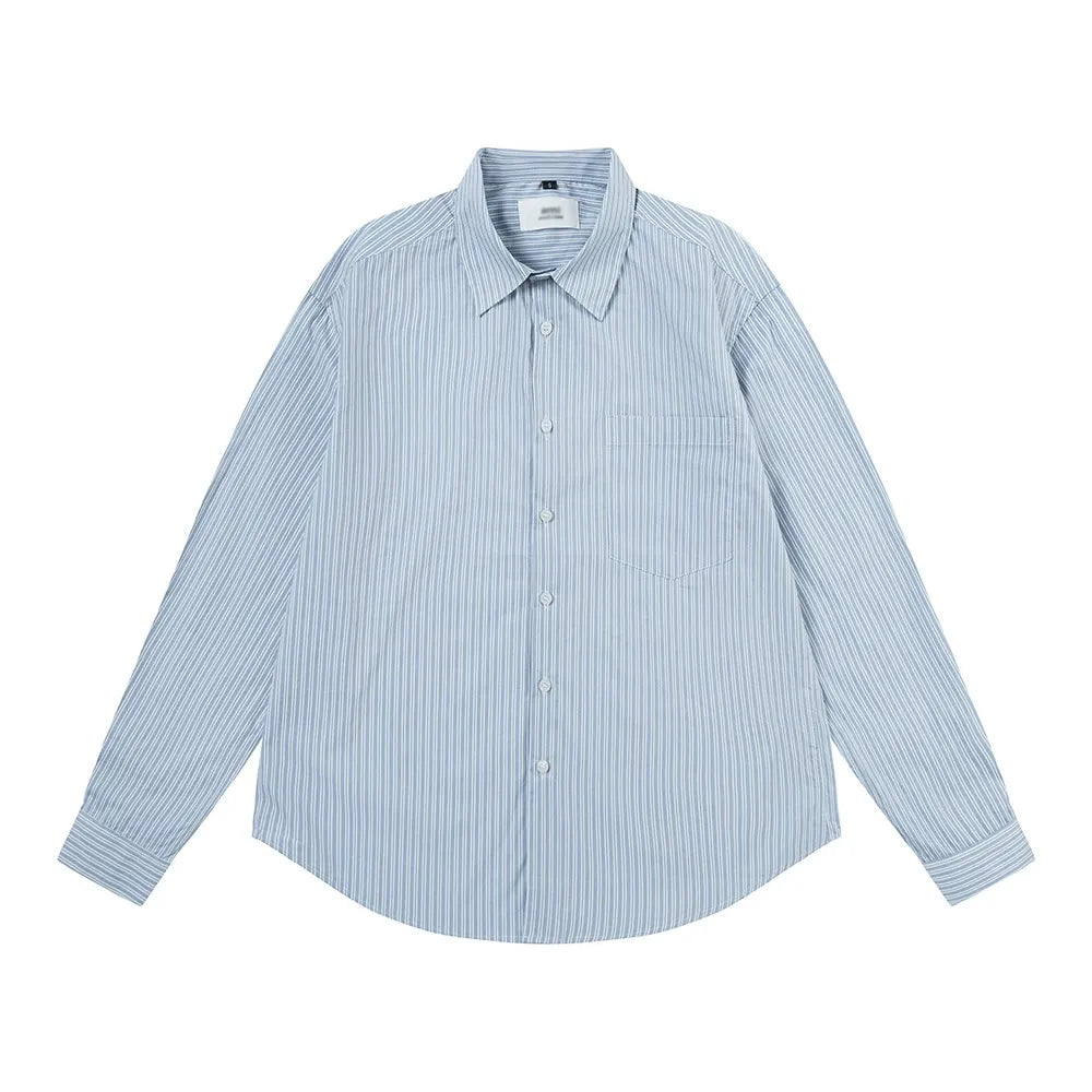 Ami Blue Stripes Button Up