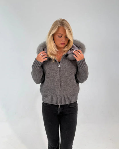 FITSUPPLY x FUR ZIP JACKET GREY