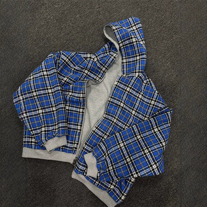 Checkerd Reversible Zip-Up