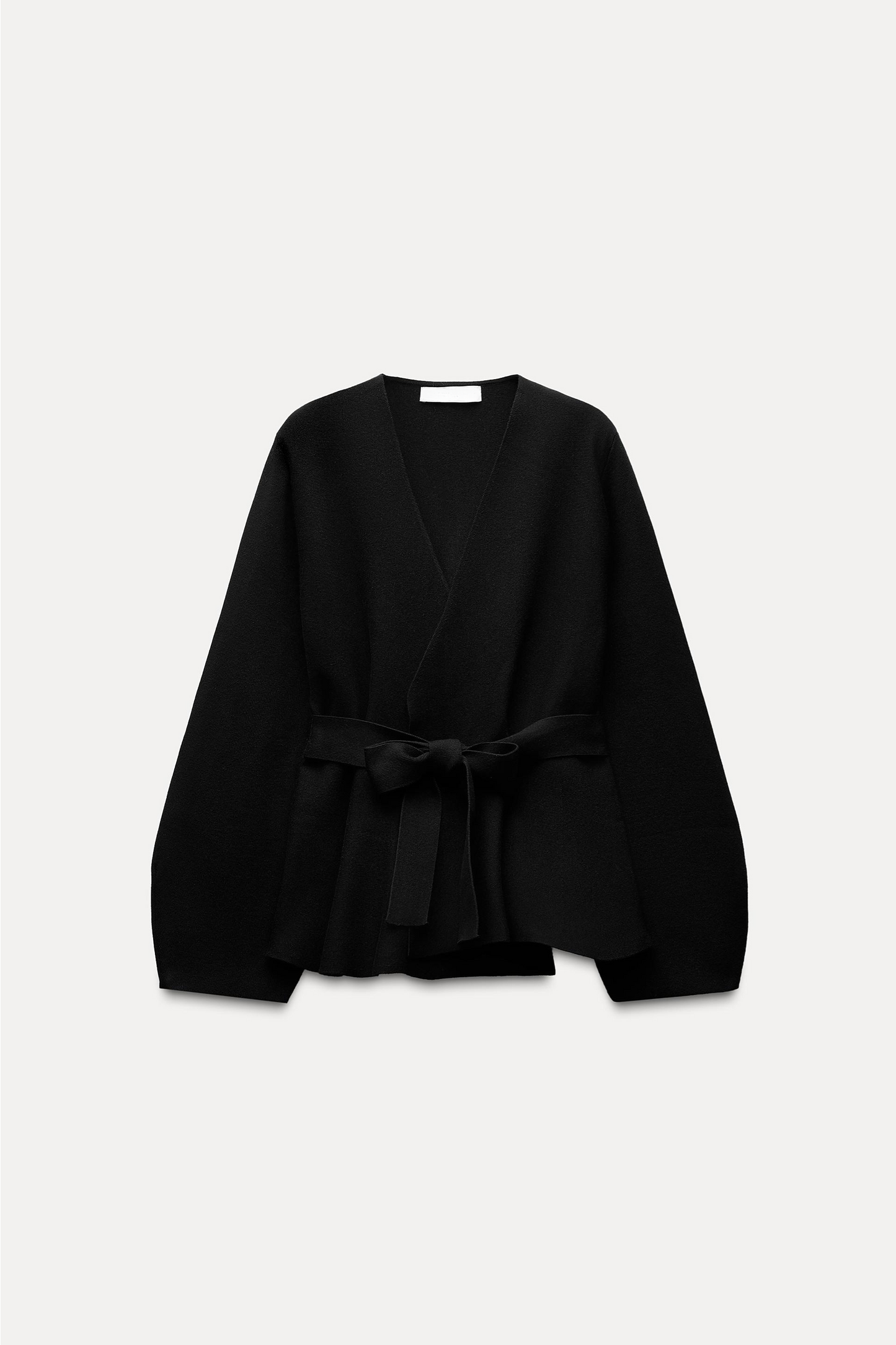 BELTED BLAZER WITH SHOULDER PADS