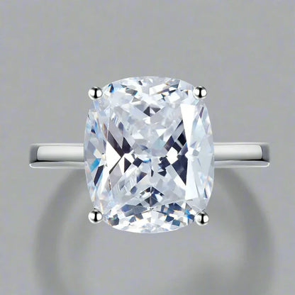 Solid 925 Sterling Silver Princess Cut