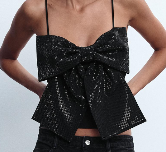 STRAPPY BOW CROP TOP