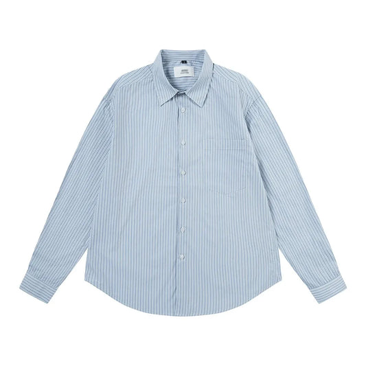 Ami Blue Stripes Button Up