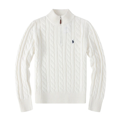 RL Ribbed Zip-Up Sweater